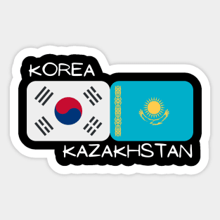 Korean Kazakh - Korea, Kazakhstan Sticker